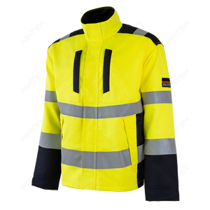 Multinorm <strong>Softshell</strong> <strong>Jacket</strong> EN20471 Class 2 EN11612 EN1149 EN13034 Windproof Waterproof Flame-Retardant Anti-Static <strong>High</strong> - Product Image 5