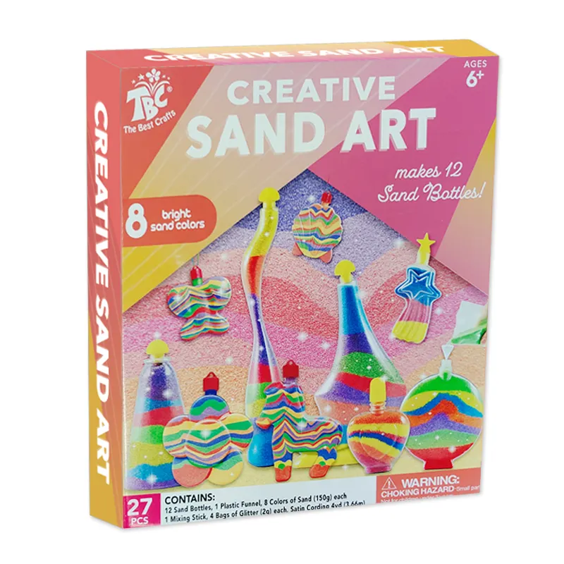 ילדי צעצועים חינוכיים צביעת חול כרטיס ציור DIY ילדים אמנות חול אמנות
