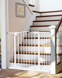 TAK Porte bébé rétractable 33 "de haut s'étend jusqu'à 55" de large Gris/Sécurité enfant Portes bébé Portes rétractables pour animaux de compagnie pour escaliers - Product Image 5