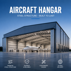 <span class=keywords><strong>Hangar</strong></span> d'avion en acier PEB de haute qualité, structure en acier pour entrepôt d'avions, bâtiment en acier haute résistance - Product Image 1