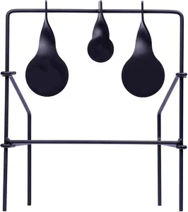 JH-Mech Black Archery Target Stand for Outdoor Shooting and Hunting Metal Spinning Target Air Strike Pellet Shooting Target