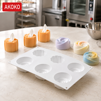 Moule à gâteau mousse AKOKO Cyclone Spiral en silicone alimentaire pour pâtisserie DIY, décoration de fêtes et cuisine