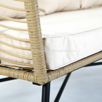 Joye Leisure Moderne Gartenmöbel Outdoor Patio Möbel Halbrunde Rattan-Lounge-Sofa-Garnitur