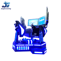 Simulateur de course VR 4D à trois écrans pour deux joueurs, machine de jeu de course automobile, chaise de jeu de course pour divertissement intérieur