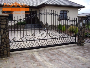 Foshan diseña y fabrica puertas <span class=keywords><strong>de</strong></span> hierro forjado <span class=keywords><strong>de</strong></span> lujo para villas, estancias y castillos. - Product Image 5