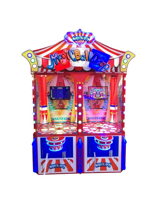 Coin Machine Magic Ball Drop Trick Arcade Video Game Machine Entertainment Ticket Lottery for FEC Kids and Adults