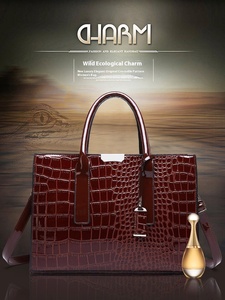 Borsa Tote da donna con motivo a <span class=keywords><strong>coccodrillo</strong></span> stile <span class=keywords><strong>europeo</strong></span> americano chiusura a cerniera nuova generazione transfrontaliera di tendenza del commercio estero globale - Product Image 6