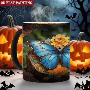 Sublimation <b>Mug</b> Frosted Black 11oz Ceramic Heat Activated Color Changing Cup Holiday Gift <b>Set</b> - Product Image 6