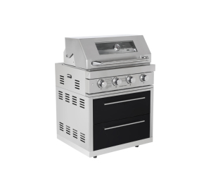 Barbecue a Gas Portatile a 4 Bruciatori in Acciaio Inox con Altezza Regolabile, Controllo Remoto, Alimentazione GPL/Gas Naturale, Coperchio in Vetro ad Alta Temperatura - Product Image 2