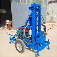 Plateforme de forage mobile sur roues pour puits d'eau, machine de forage rotative hydraulique de 150 m pour l'irrigation agricole