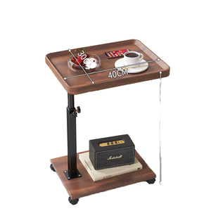 Mesa auxiliar de madera de diseño nórdico moderno, estante de café cuadrado, mesa de esquina en forma de <span class=keywords><strong>C</strong></span> para uso doméstico para sala de estar y dormitorio - Product Image 1