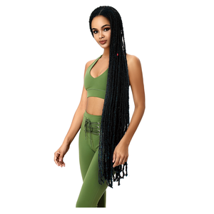 Élégant vente chaude 45 pouces Alita tresse crépus Marley synthétique Crochet Ombre tresse pré Boho <span class=keywords><strong>Passion</strong></span> bouclés torsion cheveux - Product Image 2