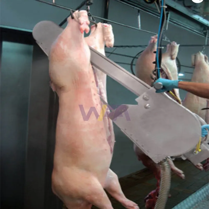 Equipo completo de matanza de cerdos Máquina de carnicería de matadero de cerdas con sistema de congelación rápida de carne