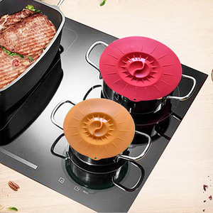 Tapas de succión de silicona de 20CM, tapas de olla de vapor, sello de olla para sartén, recipientes, cubierta - Product Image 3