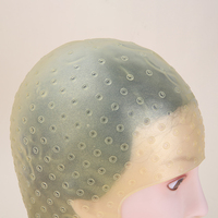 Chapeau en silicone + crochet pour salon de coiffure, chapeau de coloration réutilisable, chapeau de coloration pour mèches, chapeau de coloration pour effet givré