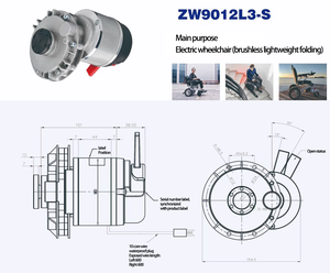 200W 24V 브레이크가있는 전기 자전거 용 영구 자석 브러시리스 <span class=keywords><strong>DC</strong></span> 감속 모터 75rpm/120rpm - Product Image 5
