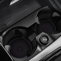 4er-Set beliebte Silikon-Getränkeuntersetzer & -matten für Autos, rutschfestes, versenktes Design, 7 cm Größe, Auto-Innenzubehör