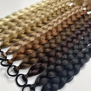 Cabello Sintético Jumbo para <span class=keywords><strong>Trenzas</strong></span> al por Mayor, 24 Pulgadas, <span class=keywords><strong>Trenzas</strong></span> Africanas de Ganchillo, Cola de Caballo Larga Trenzada Ombre - Product Image 4