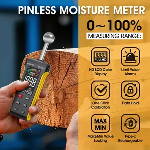 Détecteur d'humidité mural sans broche BT-5000T - <span class=keywords><strong>Testeur</strong></span> d'humidité du <span class=keywords><strong>bois</strong></span> 20-40 mm <span class=keywords><strong>de</strong></span> profondeur Alarme humide/risque/<span class=keywords><strong>sec</strong></span> <span class=keywords><strong>Testeur</strong></span> <span class=keywords><strong>de</strong></span> surface - Product Image 2