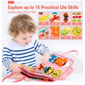 Libro Sensorial de Fieltro Montessori de 8 Páginas, el Mejor Regalo para Niños de 1, 2, 3 y 4 Años, Tablero de Actividades para Preescolar - Product Image 6