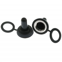 Interrupteurs à bascule de taille moyenne en plastique YUNDING WPC-06 Noir 12 mm IP65 étanches à la poussière avec bornes à vis à 2 broches, contact SPDT