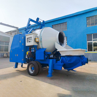 Bétonnière mobile diesel portable de 100 m de portée avec pompe, capacité de 30 m3/h, pour bâtiments de grande hauteur
