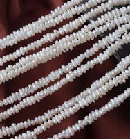 Perles Keshi irrégulières de haute qualité en gros, perles baroques d'eau douce de 5-6 mm, brin de perles en vrac pour la fabrication de bijoux