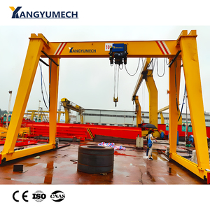 Satu Girder Gantry Crane 5 Ton dengan rel bersertifikasi CE dan ISO cocok untuk penggunaan dalam dan luar ruangan - Product Image 1