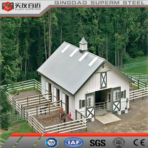 Structure en acier préfabriquée à prix d'usine, bâtiment d'abri pour le bétail, grange à chevaux préfabriquée, écurie pour équitation, arène - Product Image 4