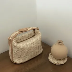 Woven Fashion Crossbody Bag Shoulder Bags Top Handle Satchel Handbag Summer Womens Straw Beach Bag Processing Customization