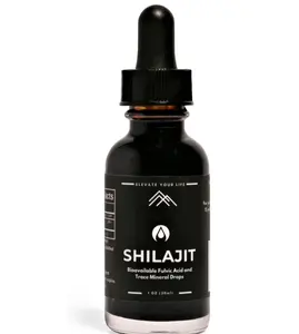 纯有机Shilajit液体滴天然黄腐酸和微量矿物质补充免疫记忆支持Shilajit滴