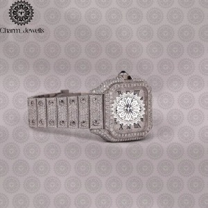 Montre en diamant de qualité export, au design élégant et aux performances fiables, idéale pour collection ou cadeau, disponible en gros. - Product Image 3