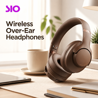 Casque sans fil étanche IP65 HiFi avec basses profondes, haut-parleur de 40 mm, réduction de bruit ANC