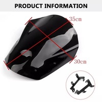 YD-WS61412 kaca depan sepeda motor, pelindung angin penahan angin untuk FZ-09 MT-09 Yamaha 2013-2016