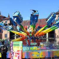 Manège mécanique populaire pour fêtes foraines en plein air, machine à sauts rotative, jeu de carnaval, puissance 65KW, capacité 36P, charge 100-500kg