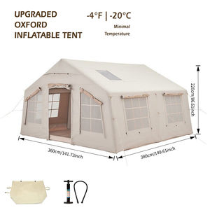 <span class=keywords><strong>Tente</strong></span> de camping gonflable pour 2/6/8/10 personnes, 8 et 13,68 pieds, installation facile, imperméable PU3000mm, respirante, pour la famille, avec pompe manuelle - Product Image 4