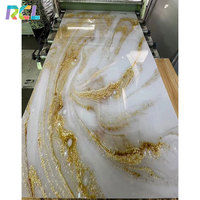 Panel Dinding PVC Marmer Alternatif Harga Pabrik RCL, Lapisan UV Marmer Interior, Lembaran Panel Dinding PVC Marmer