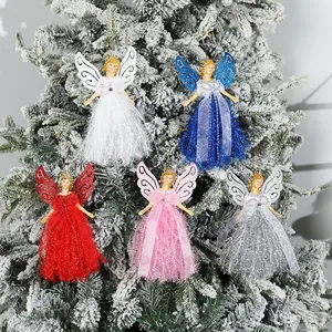 Fabbrica di decorazioni natalizie ciondolo angelo appeso natale decorazione festiva decorazioni per la casa angeli di natale