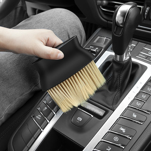 <b>Car</b> <b>Interior</b> Cleaning Brush Soft Bristle For Vent Crevice Detailing Maintenance Black Beige Bristles Manual PP Material - Product Image 1