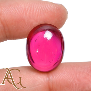 LAB GROWN Rubí Cabujón en forma ovalada Sangre de Paloma Piedras preciosas sueltas para la fabricación de joyas Rubíes creados Corindón 2x4 a 8mm x 10mm - Product Image 2