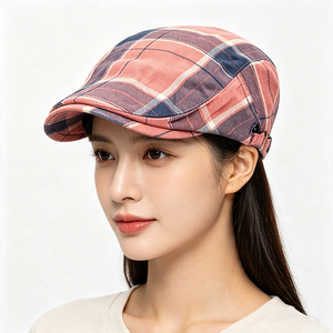 Wholesale ACE Unisex Plaid Ivy Vintage Tartan Gatsby Adjustable Back <b>Flat</b> Cap Custom Logo Casual Party Street <b>Hat</b> - Product Image 1