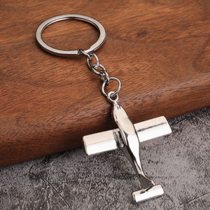 Porte-clés en métal personnalisés avec logo, fabrication en gros, porte-clés en métal moulé sous pression 2D 3D émaillé en forme d'avion pour cadeaux souvenirs - Product Image 5