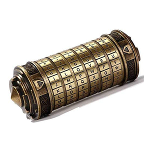 <span class=keywords><strong>Coffre</strong></span>-<span class=keywords><strong>fort</strong></span> de défi mentale <span class=keywords><strong>vintage</strong></span> Cryptex Da Vinci avec serrure à combinaison de lettres, type Escape Chamber - Product Image 6