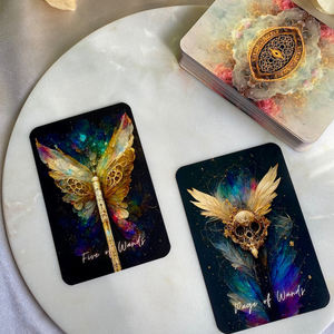 Kartu <span class=keywords><strong>Tarot</strong></span> cetak kustom Oracles Et Tarots untuk kartu Oracle kertas hati - Product Image 1