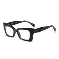 Lunettes anti-lumière bleue TR7001, monture en plastique à motif géométrique, branches à ressort personnalisées, pour myopie