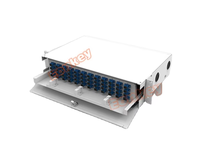 Marco de distribución de fibra ODF de montaje en rack de 48 puertos y 96 núcleos | Panel de conexión de alta densidad FTTH con bandeja de empalme | Opciones 1U/2U/4U