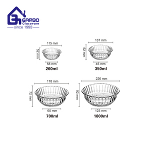 Offre Spéciale 1300ml ustensiles de cuisson en <span class=keywords><strong>verre</strong></span> de grande capacité assiette profonde de forme ronde avec poignée casserole sans couvercle four à micro-ondes utilisé - Product Image 4