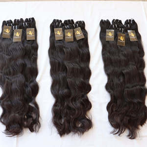 Vente en gros Paquets de cheveux brésiliens bruts à double trame Vendeur non transformé Vagues Boucles Cuticule alignée Vierge indienne Vietnamienne Humaine - Product Image 2