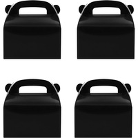 Boîtes à gâteaux portables noires personnalisées, emballages cadeaux pour pâtisseries et boulangeries, papier kraft de qualité alimentaire, directement de l'usine