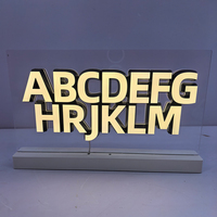 Lettres lumineuses personnalisées OEM en ABS acrylique, autoportantes, multi-scènes, avec télécommande, enseigne LED personnalisée pour entreprise